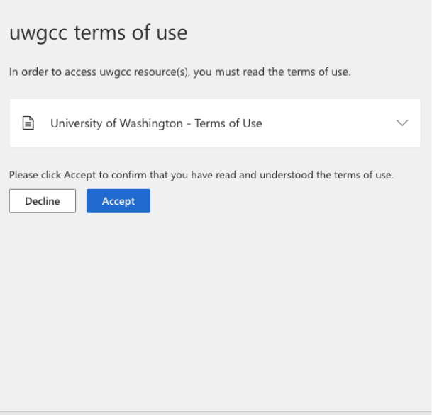 Terms page