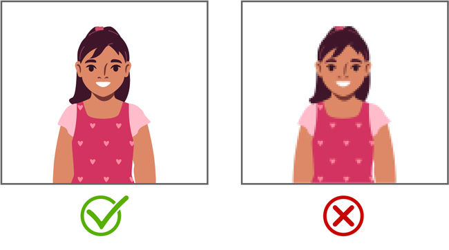 An image showing a good quality and bad quality connection