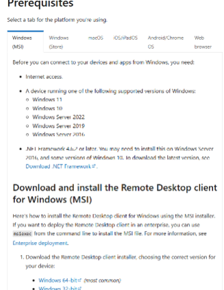 Showing to download 64 bit MSI