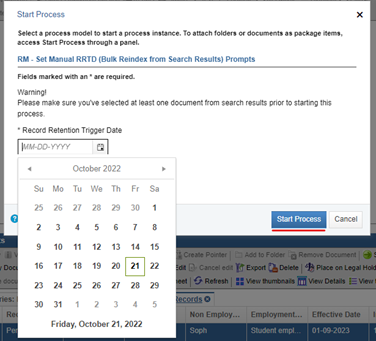Screenshot of Demo Personnel Records showing Re-index change window