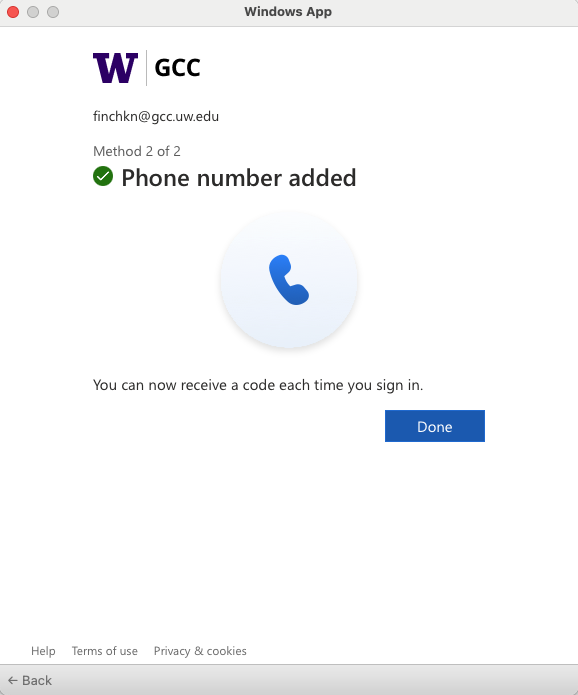 Added your phone number