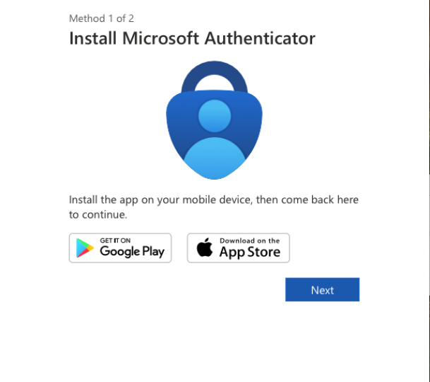 Install authenticator on phone